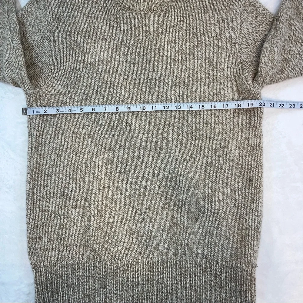 Vtg Britches Great Outdoors Sweater Mens‎ Large Oatmeal Wool Nylon Crew Neck